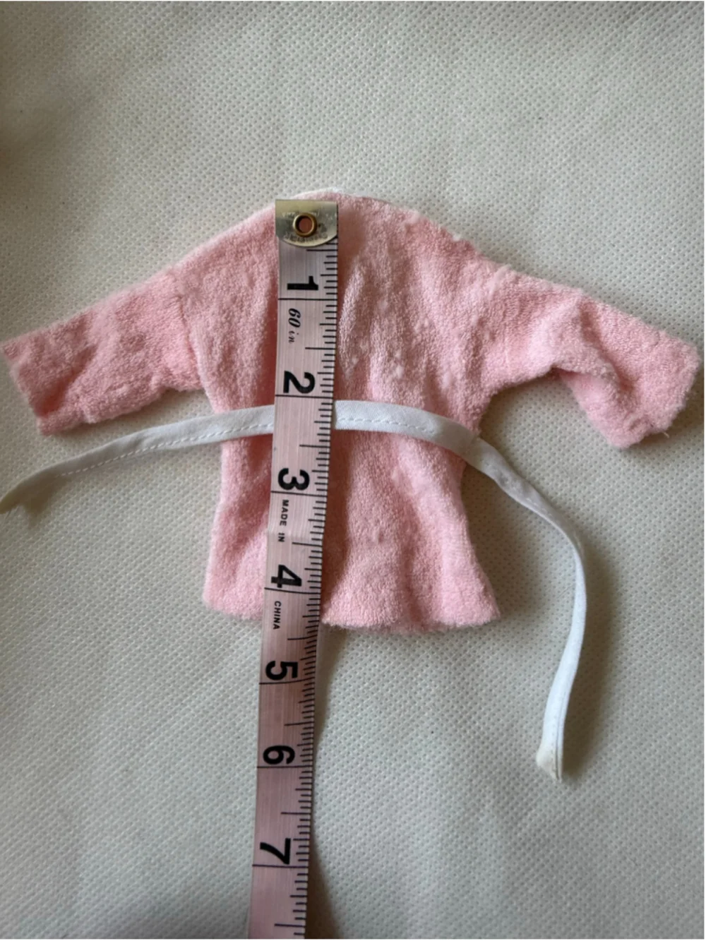 vintage barbie - clone pink terry cloth robe